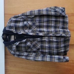 Men's Boston Traders Hooded Flannel Shirt Jacket, Size L